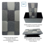 Puff Baul Plegable Organizador 76x38 Tela Mix