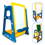Pizarra Dibujo Para Niños Y Mesa De Trabajo 4 Niveles Azul Nubo