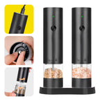 Set Molinillo Sal Y Pimienta Electrico Con Base Usb C