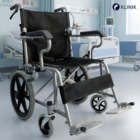 Silla Ruedas Geriatrica Plegable Con Frenos De 110kg