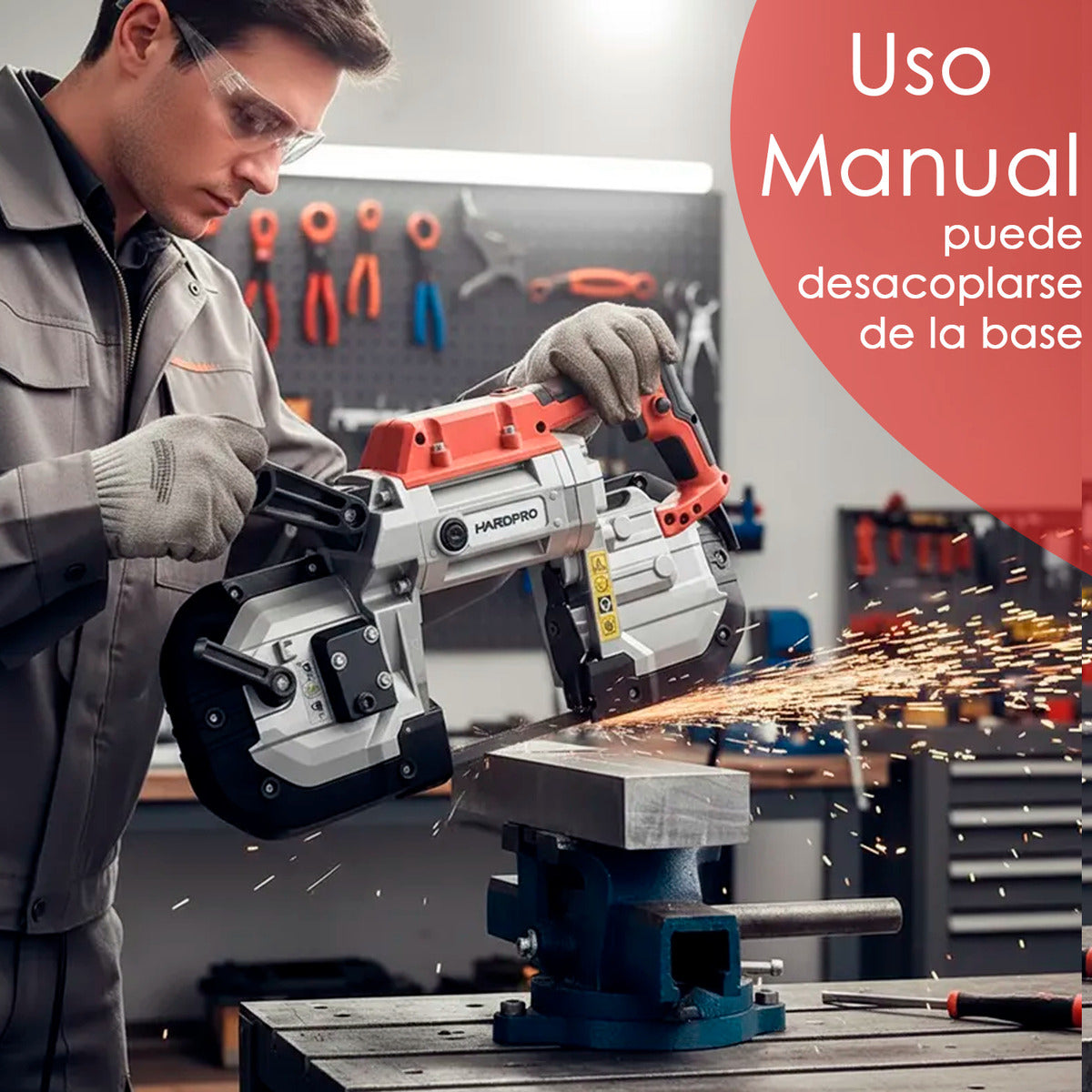 Sierra Cinta Corte Profundo Portatil 1600w Con Base