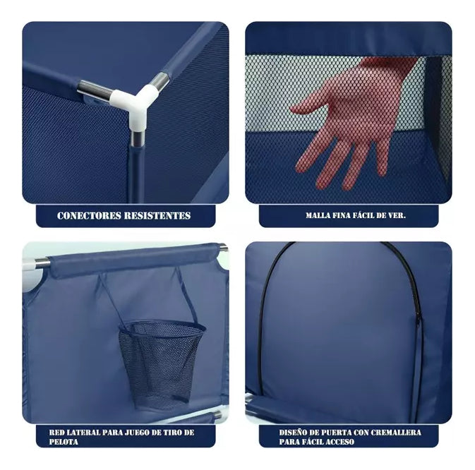 Corral bebe Infantil Nubo 3 en 1 Juegos Malla Tela Oxford 180x120cm