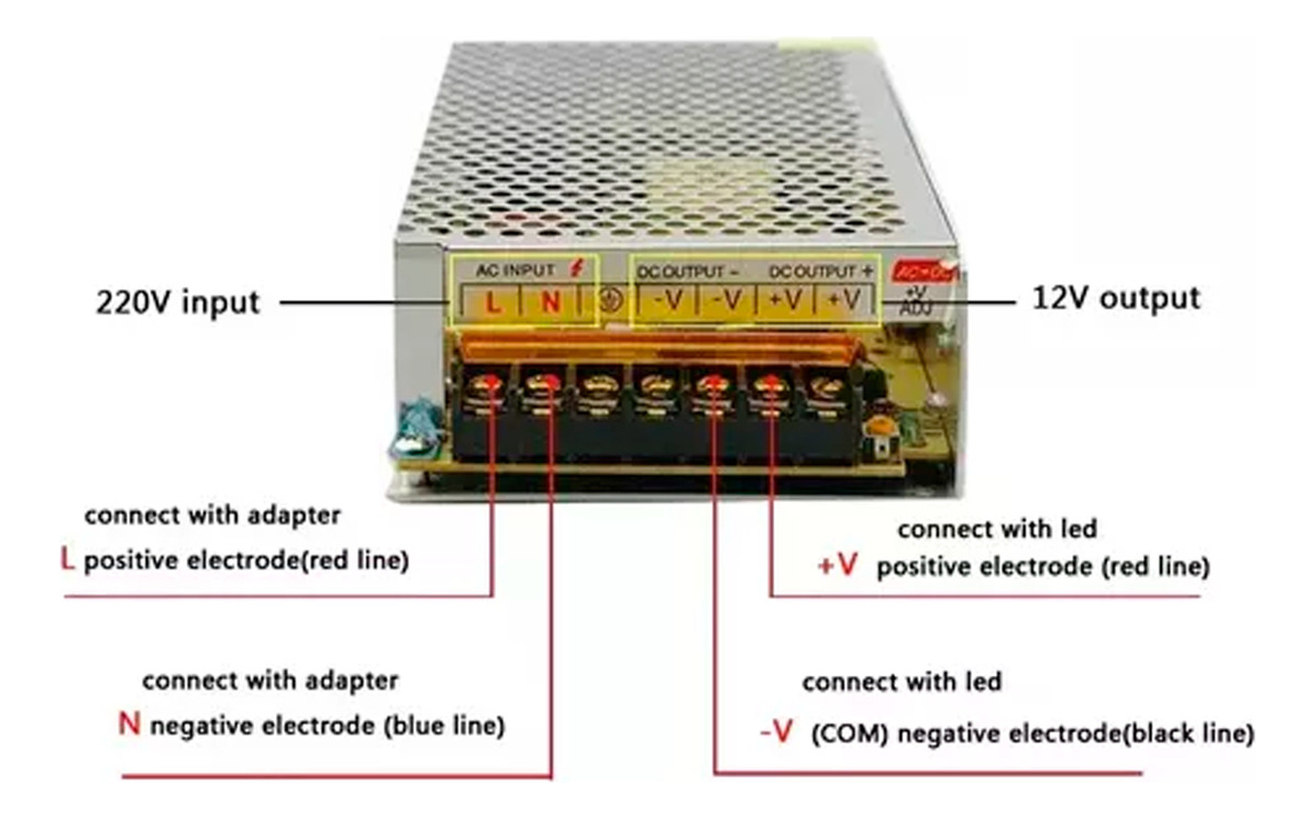 Fuente Poder 12v 10a 120w Transformador 220v Camaras Cinta