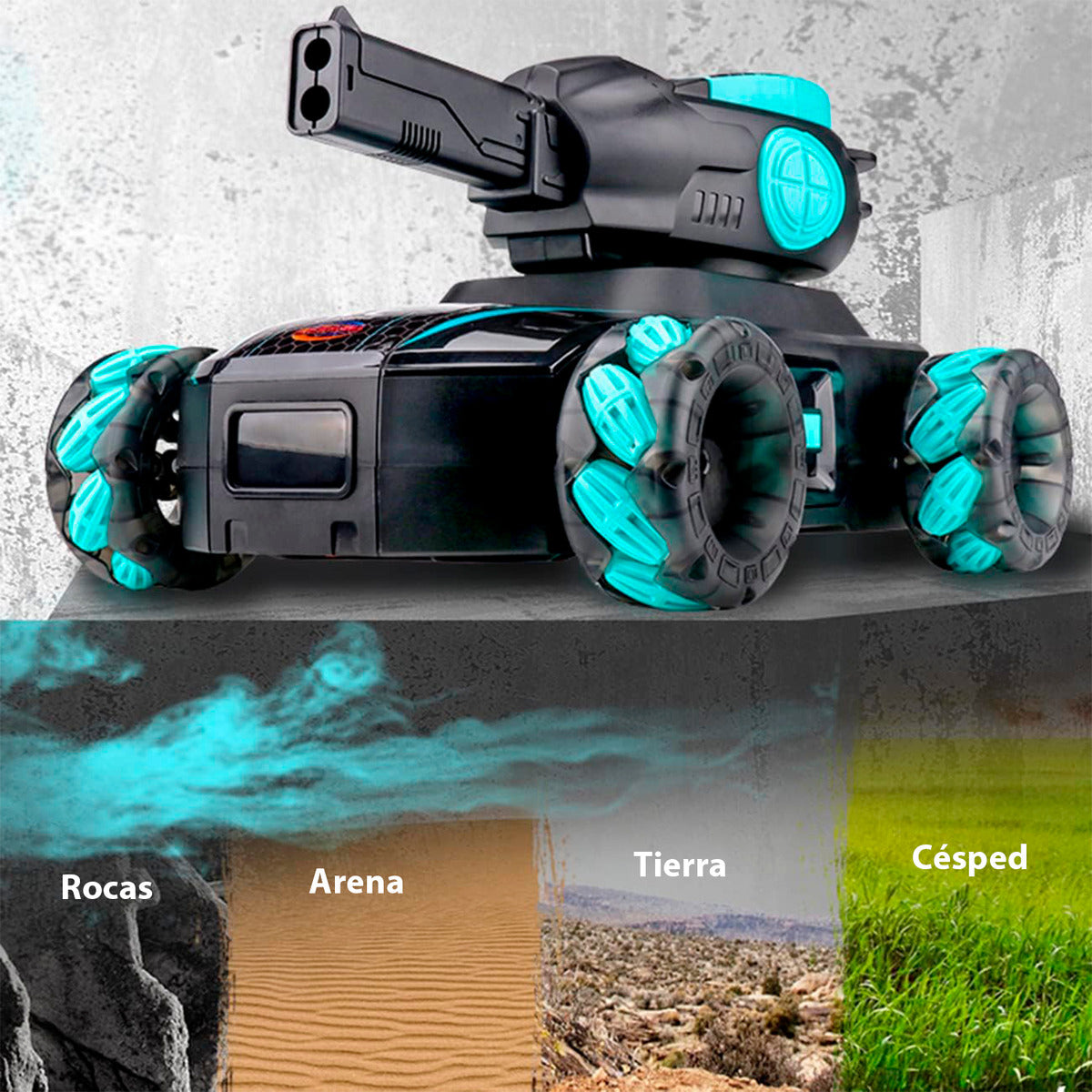 Auto Lanza Hidrogel Tanque Recargable Control Remoto Muñeca