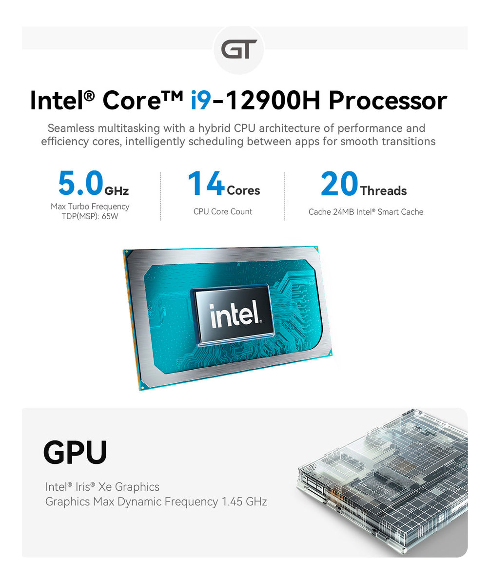 Mini Pc Beelink Gti12 Ultra Intel Core I9 12900hk 5ghz 14 Nucleos