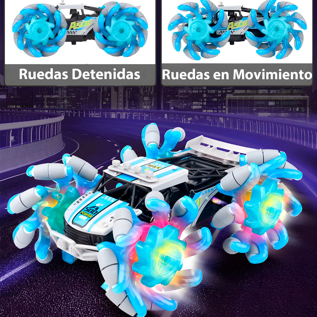 Auto Con Control Llantas Extendibles 4x4 Sensor Muñeca Drift Todo Terreno