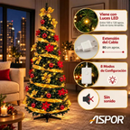 Arbol De Navidad Plegable 210 Cm Armado Facil Navideños