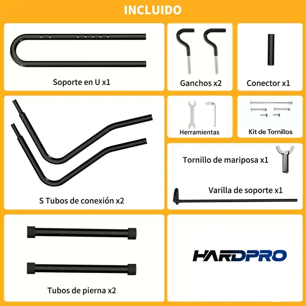 Soporte Bicicleta Quick Vertical y Horizontal Acero Negro 24 a 27.5 Pulgadas