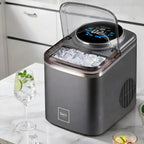 Maquina De Hielo Fabricador de cubo 16kg/24hr 120w Con Pantalla Tactil