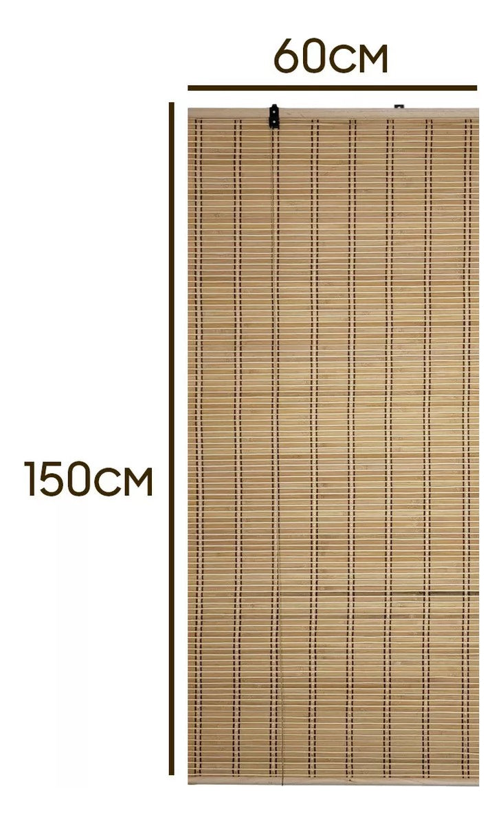 Cortina De Bambú Persiana Roller Enrollable 60x150cm