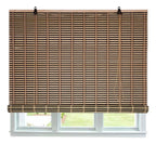 Cortina De Bambú Persiana Roller Bicolor 120x180cm Con Diseños