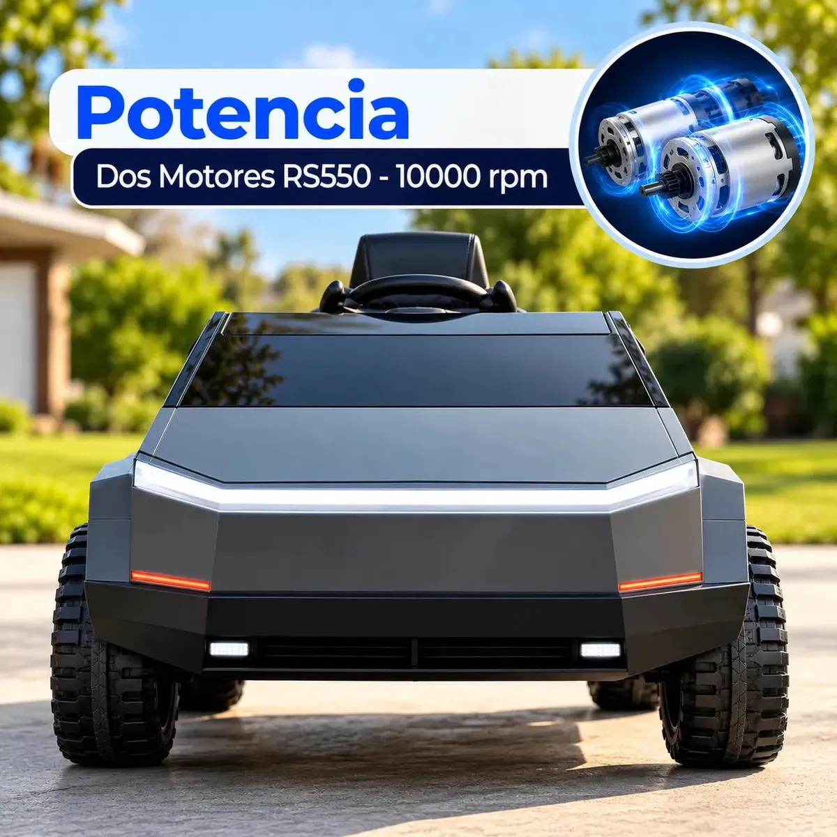 Auto Electrico Infantil Montable Tipo Tesla Cybertruck 12v