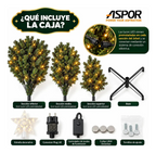 Arbol De Navidad Pino Artificial Con Luz De 1.8m 750 Ramas