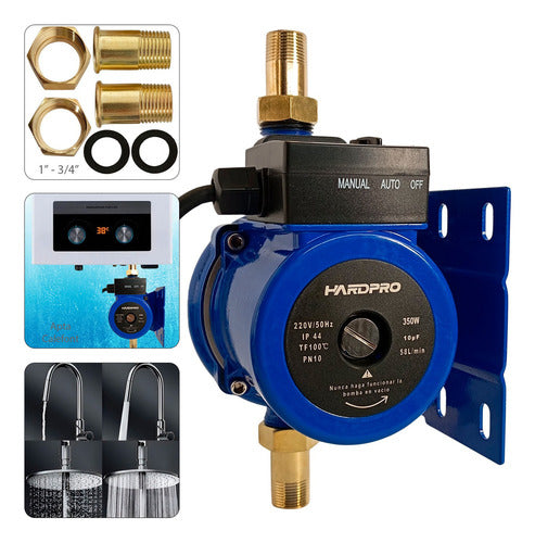 Bomba Presurizadora Agua Hardpro 58 L/min 350 W