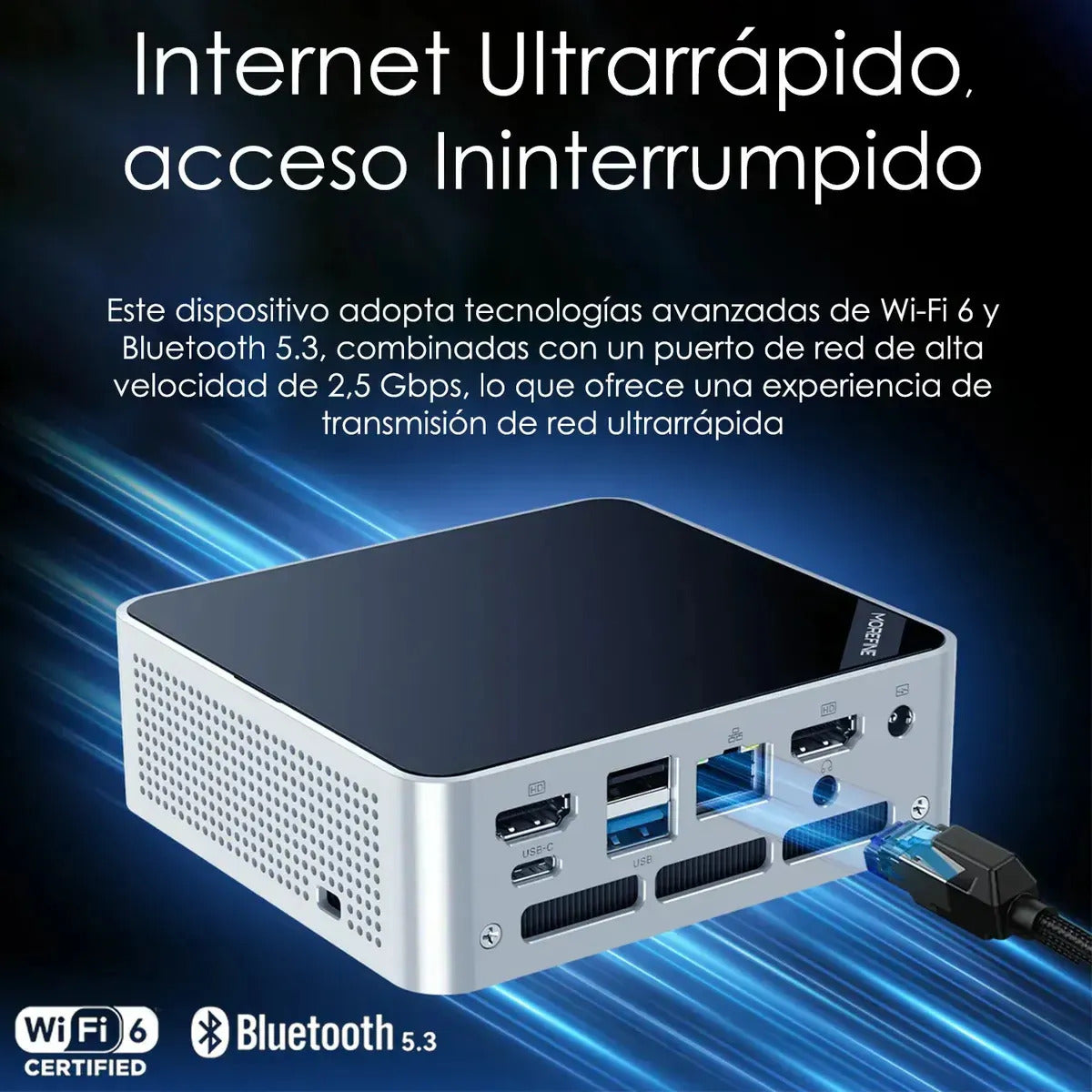Mini Pc Morefine M7 Ryzen R3 4300u 8gb 256gb 3display 4k Uhd