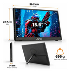 Monitor De 60hz Portatil Inalambrico 15.6 Pulgadas Full Hd