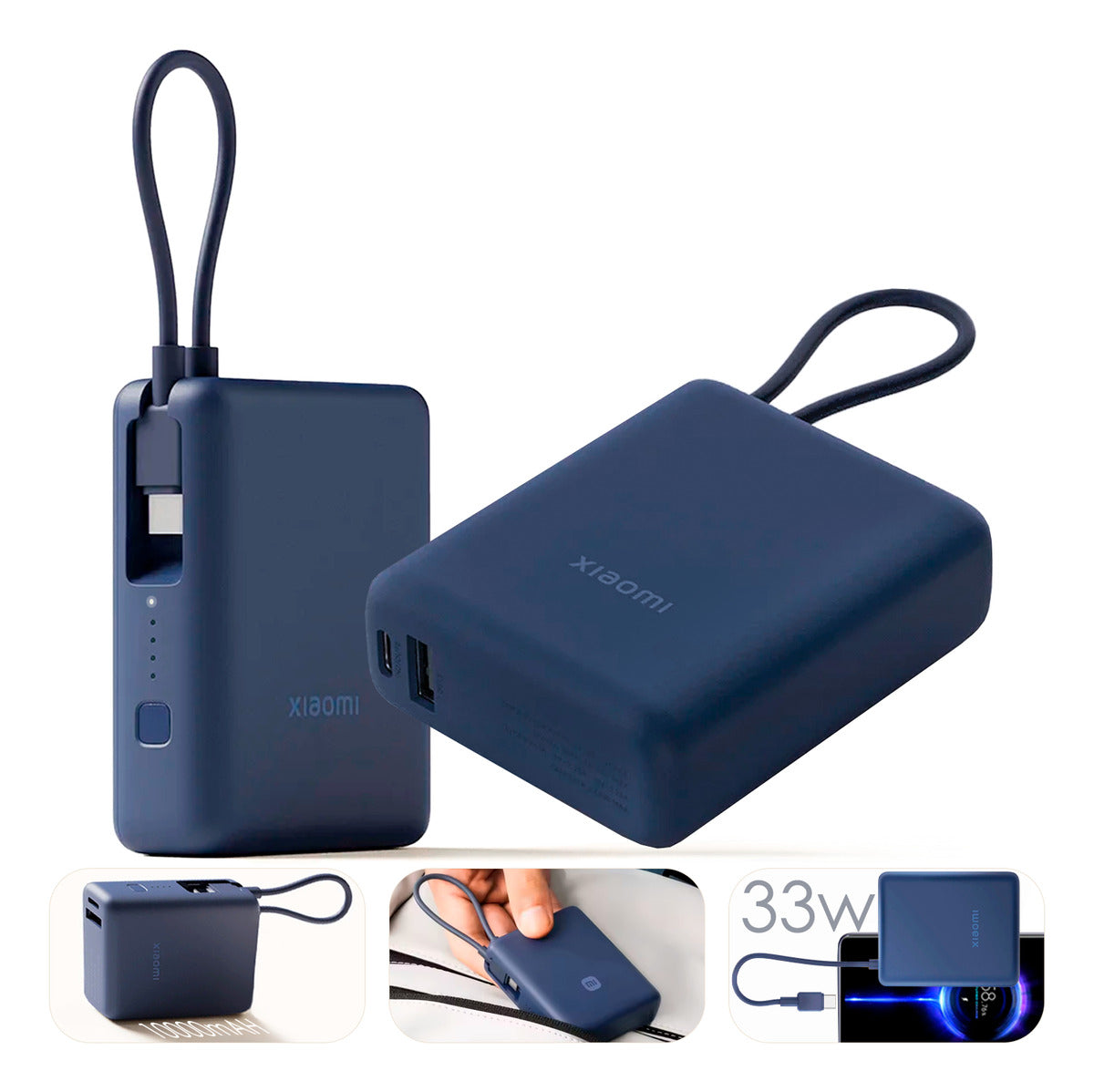 Xiaomi Powerbank 10000mah 33w Supercarga Con Cable Integrado