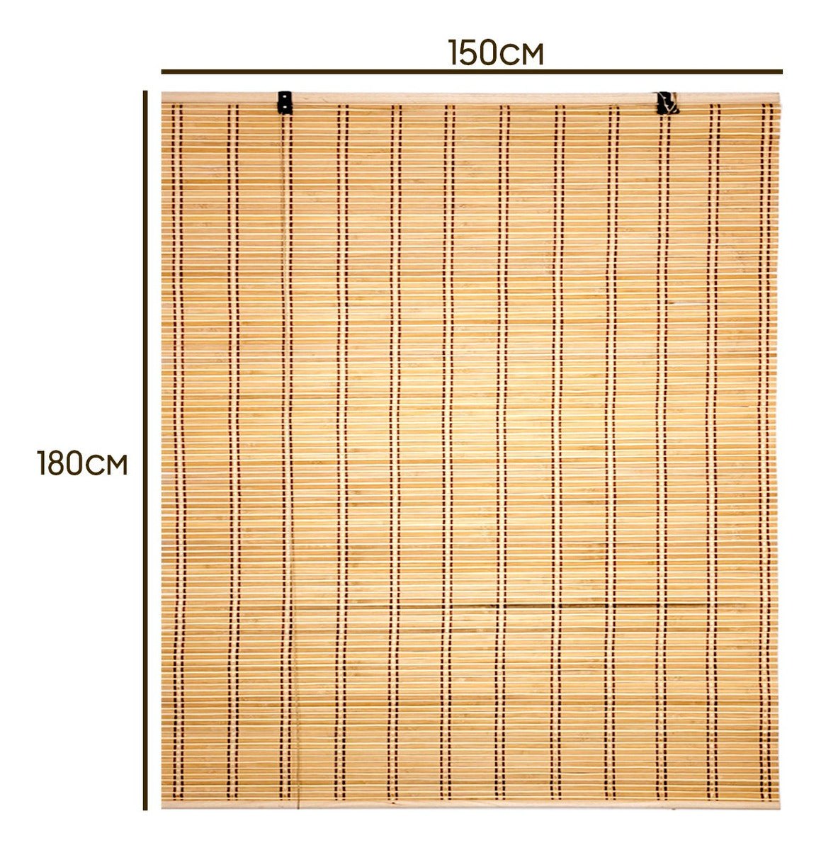 Cortina De Bambú Persiana Roller 150x180cm Enrollable Unicolor