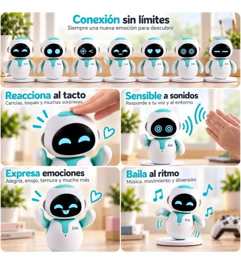 Robot Interactivo Eilik Mascota Con Inteligencia Emocional