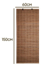 Cortina Bambú Persiana Bicolor 60x150cm Con Diseño