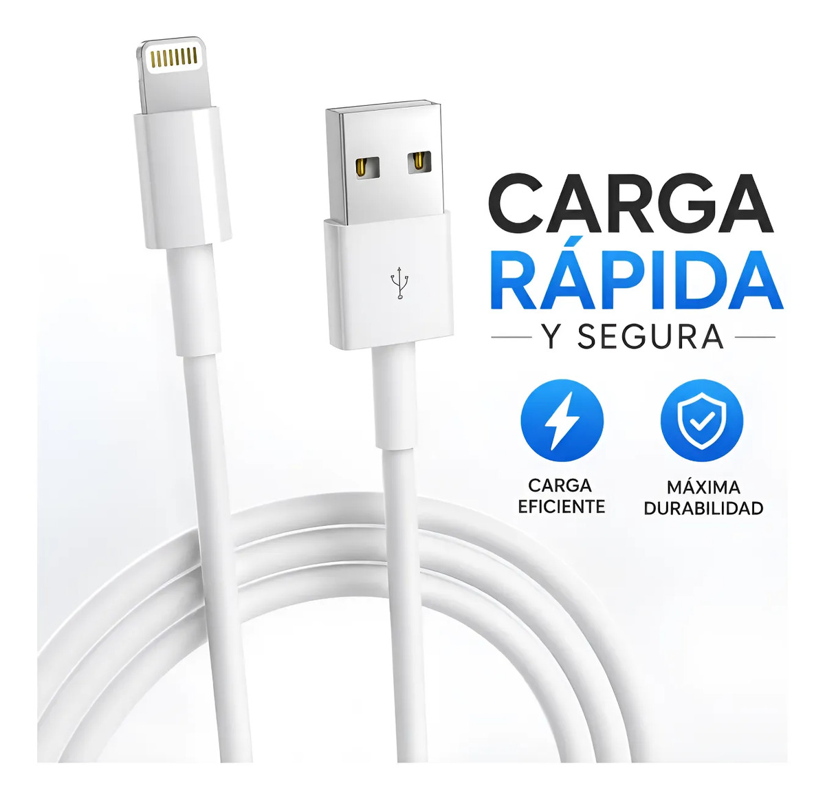 Cable De Carga Lightning Compatible Con iPhone 3 Metros