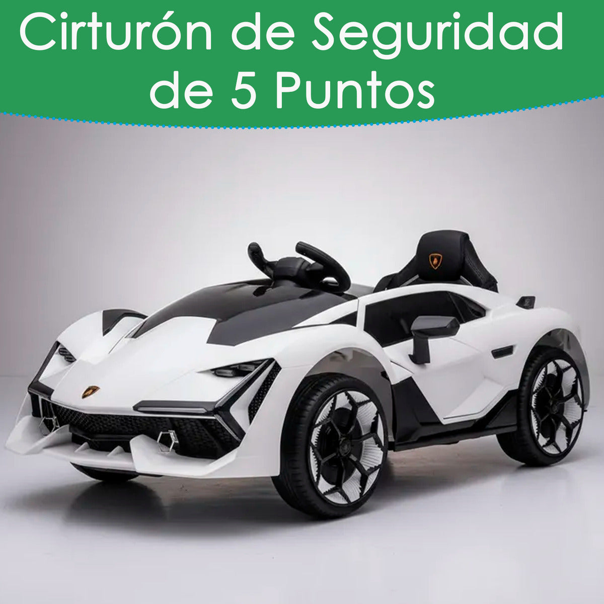 Auto Electrico Montable Lamborghini Con Boton De Reversa Corre 6km/h