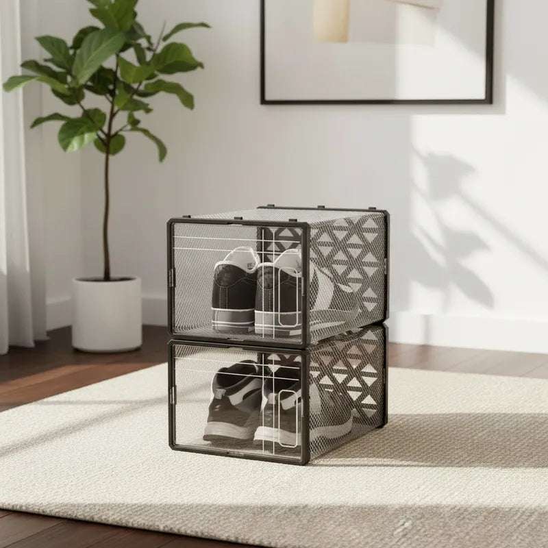 Set 6cajas Organizadoras De Zapatos Apilables Multiuso Beiti