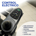 Silla de Ruedas Electrica Plegable con Joystick y Cinturón de Seguridad De 5 Velocidades