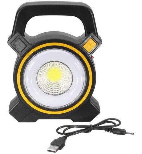 Pack 3 Linterna Foco Led Solar Recargable Para Camping Usb Color De La Luz Blanco