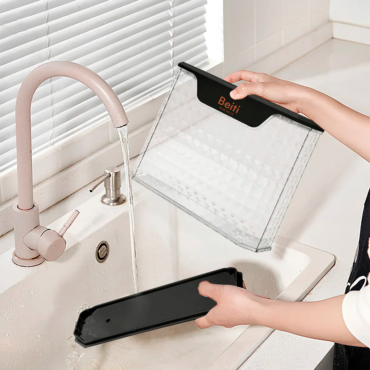 Set 16 Utensilios Cuchillos Cocina Acero Inox Silicona Beiti