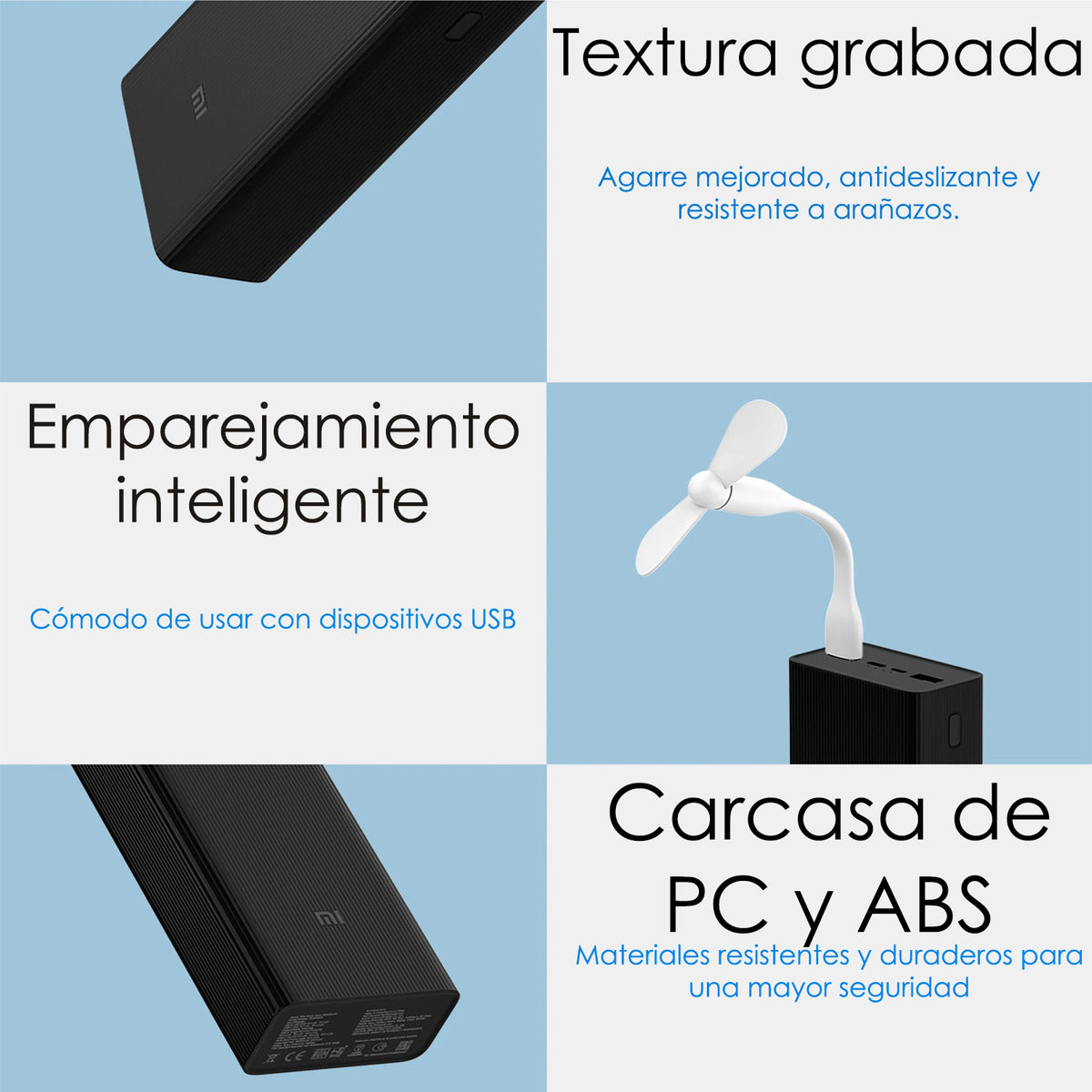 Xiaomi Power bank Cargador Portatil 30000mah 18w Boost Pro Negro