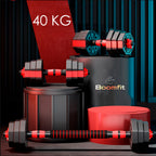 Set De Mancuernas Ajustables De 40kg Unibles Fitness