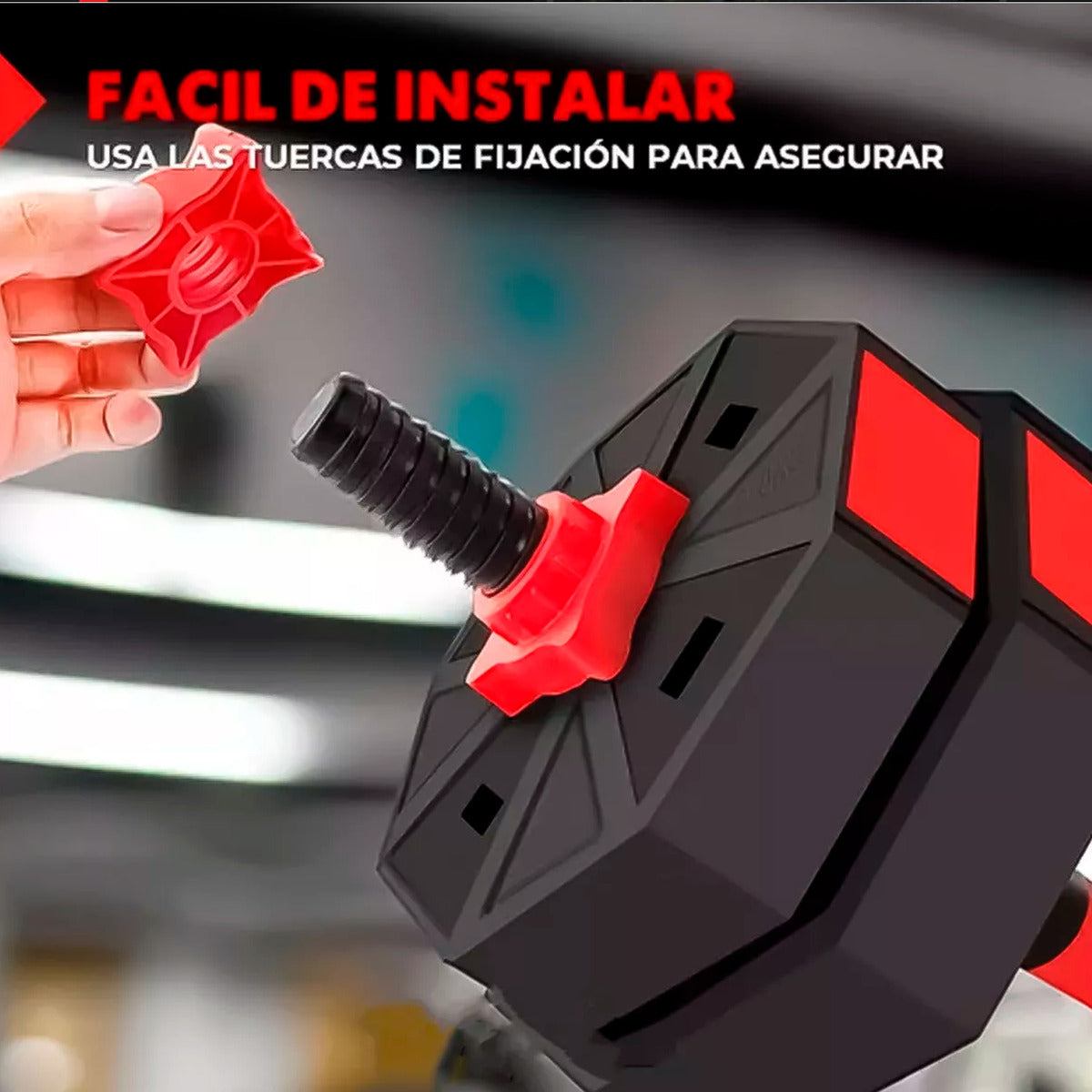 Set De Mancuernas Ajustables De 40kg Unibles Fitness