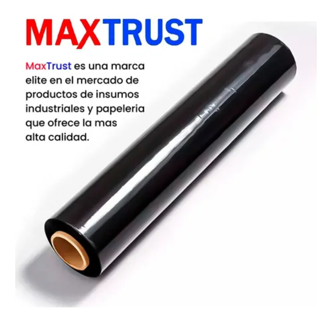 Pack 6 Film Stretch Alusa Embalaje 3kg 600 Metros Industrial Negro