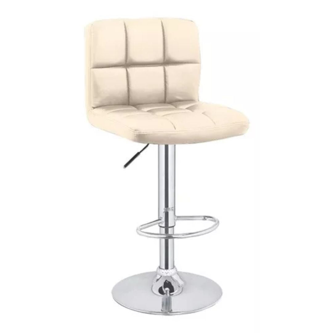 Silla Piso Bar Taburete Respaldo Ecocuero Altura Acolchados