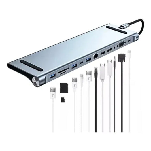 Hub Usb Tipo C 12 En 1 Docking Station Notebook Multipuerto