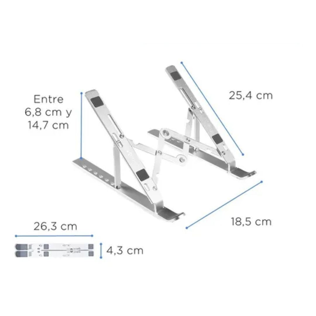 Soporte Portatil Notebook Aluminio Plegable De 7 Niveles