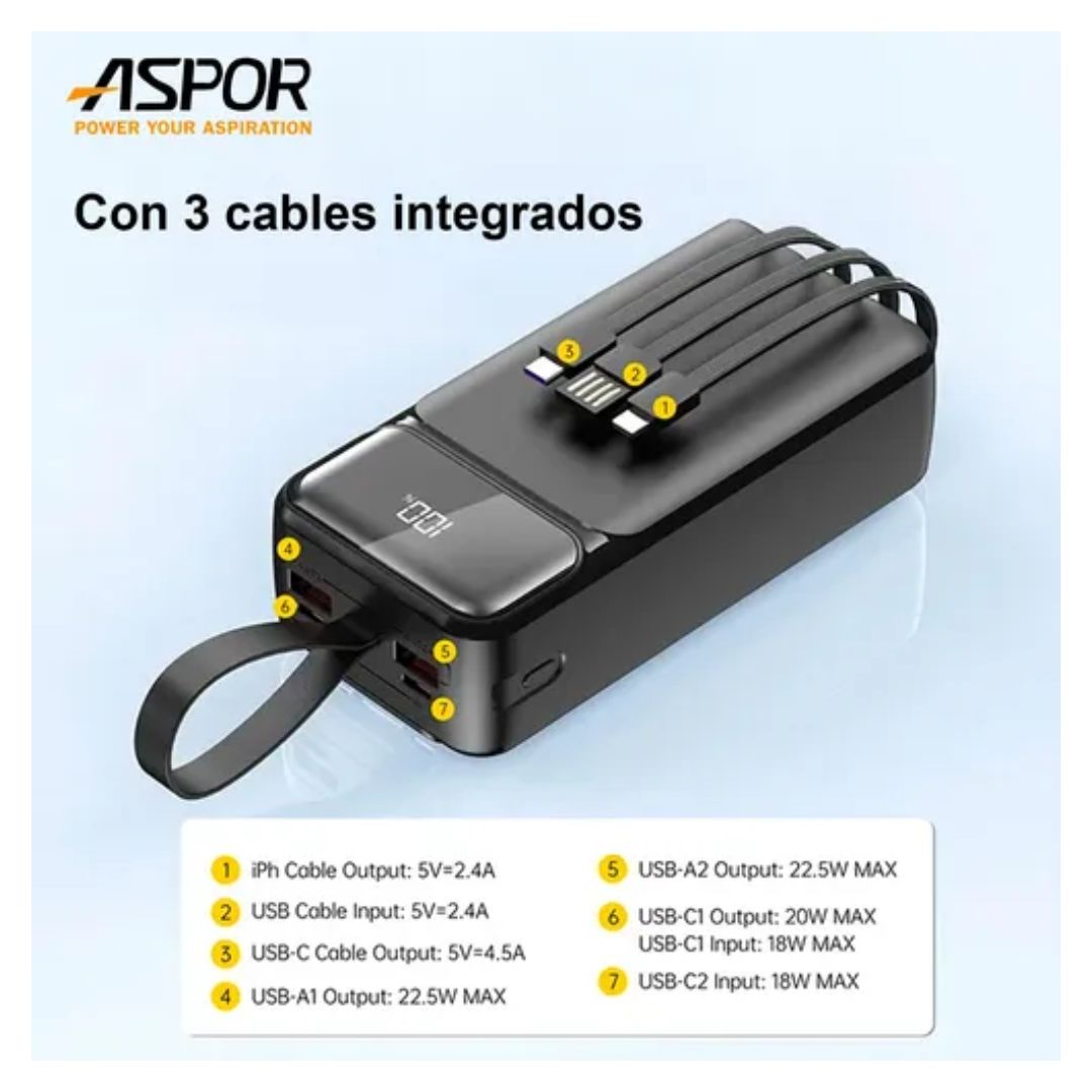 Bateria Portatil 30000mah Powerbank Multipuertos