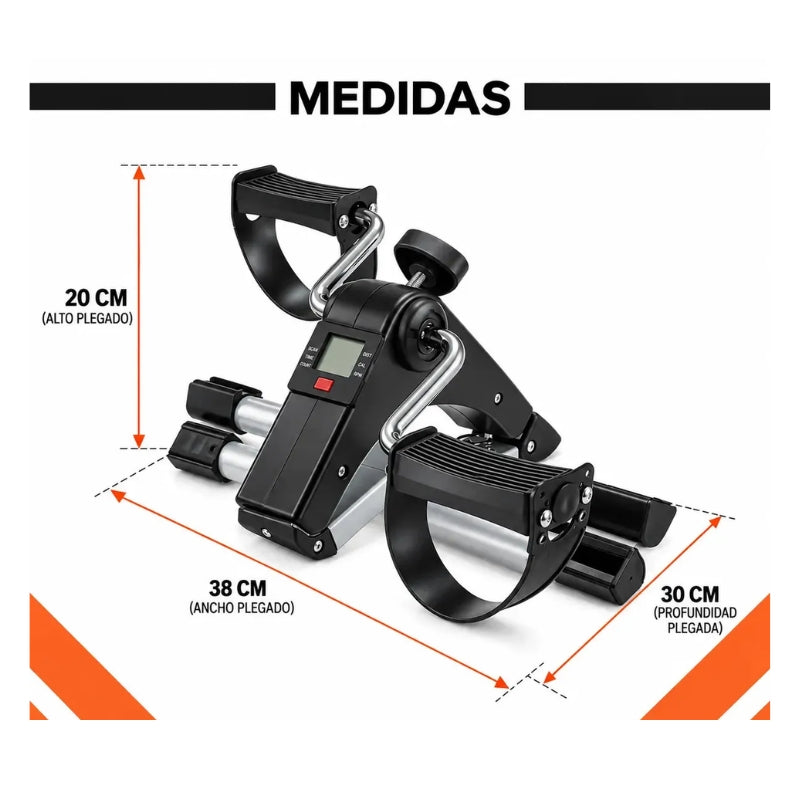 Pedalera Con Pantalla Lcd Ejercitadora Rehabilitación Ejercicio Pedal Fit