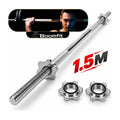 Barra Preolimpica 150cm Recta Cromada Gimnasio Fitness 6kg