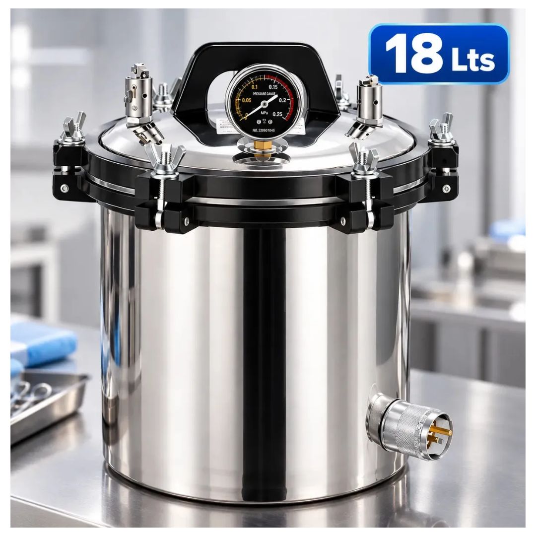 Esterilizador Autoclave Acero Inoxidable Grado Medico 18L