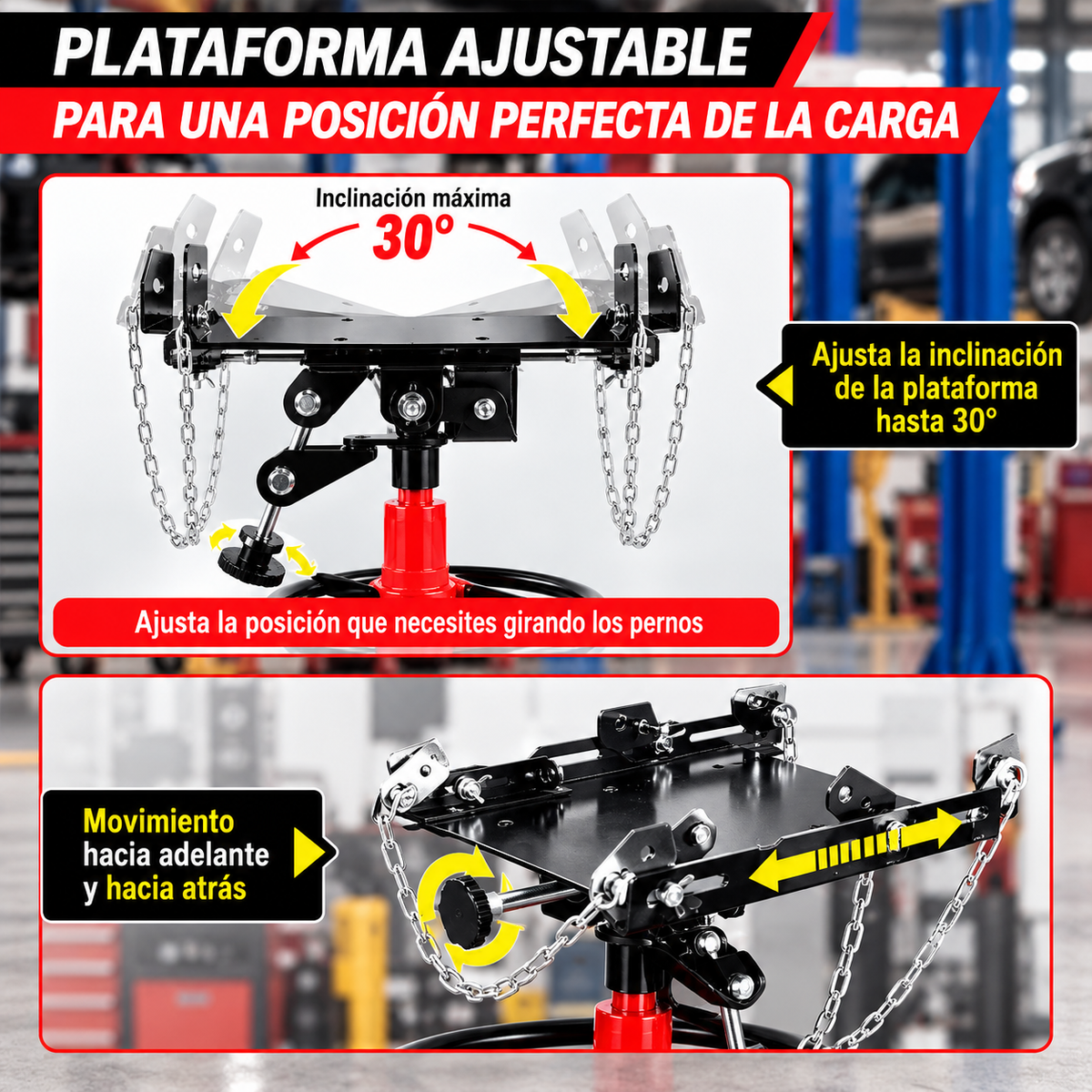 Gata De Foso Hidraulica 600kg Doble Piston Transmision