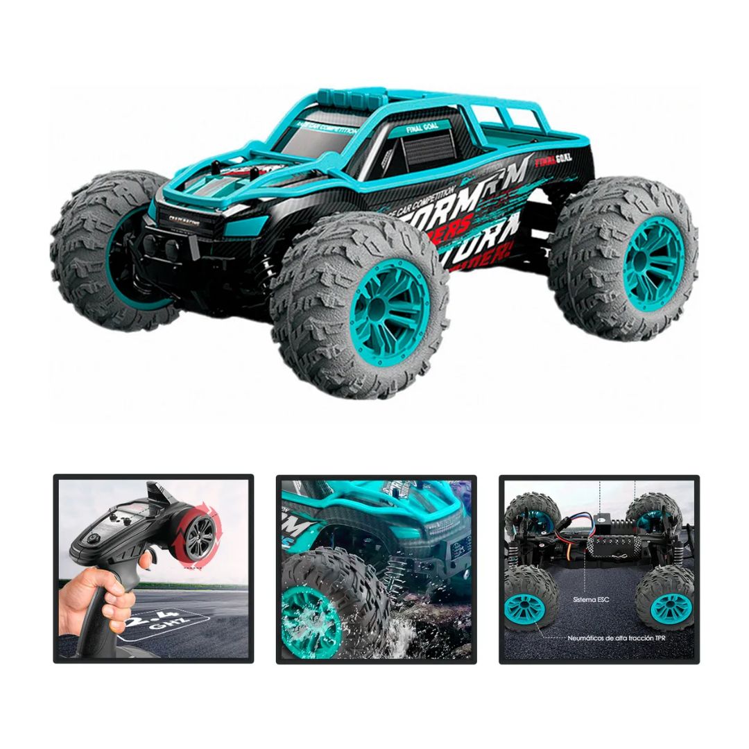 Auto A Control 4x4 Todo Terreno Rider Storm Profesional Escala 1:14