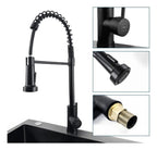 Grifo Llave Alta Monomando Cocina Rociador Flexible Acero Inoxidable