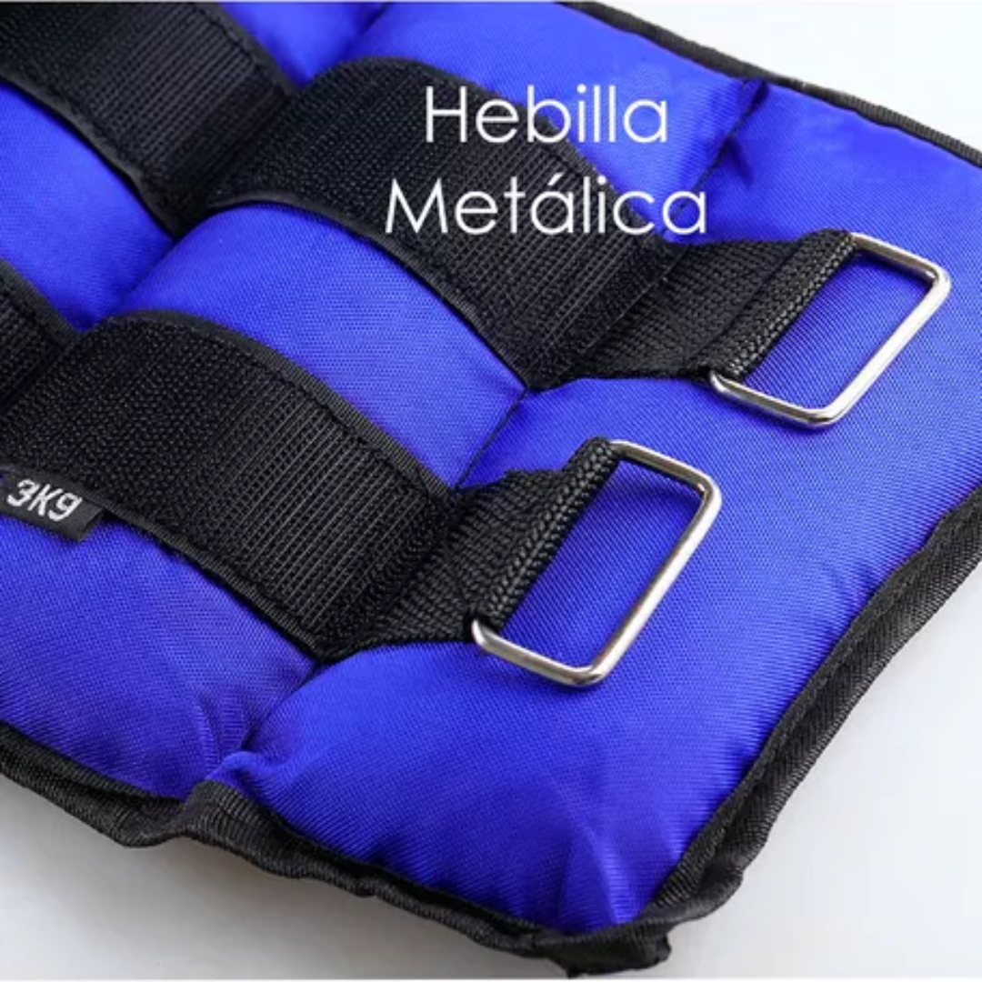 Par De Pesas Tobillera Y Muñeca 3kg C/u (total 6kg El Par)