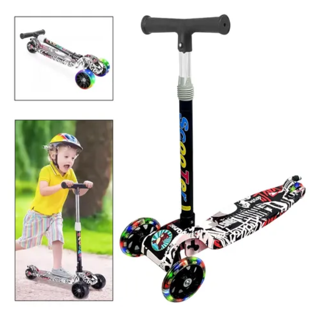 Monopatin Scooter 3 Ruedas Con Luz Led Niños  y Niñas
