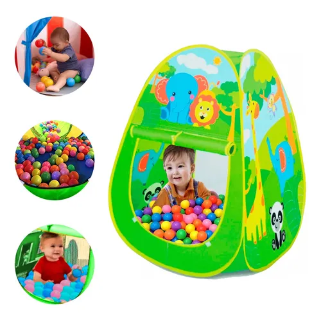 Carpa Infantil Piscina 100 Pelota Mundo Animal Juego Niños