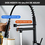 Llave Lavaplatos Grifo Monomando Extensible 2 En 1 Acero Inoxidable